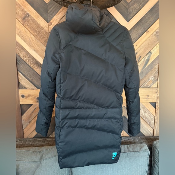 Salomon Women's Black Long Down Puffer Jacket size Small - Picture 7 of 9
